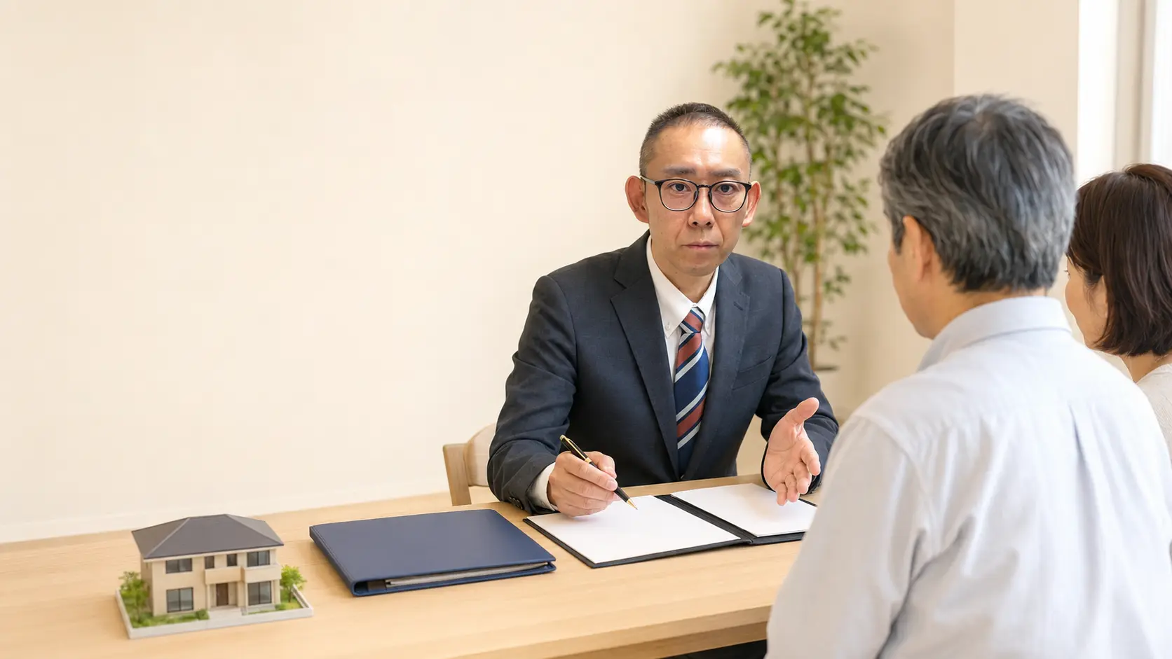司法書士が相続登記の書類と期限について説明する相談風景
